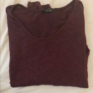 Burgundy scoop neck sweater. Size M